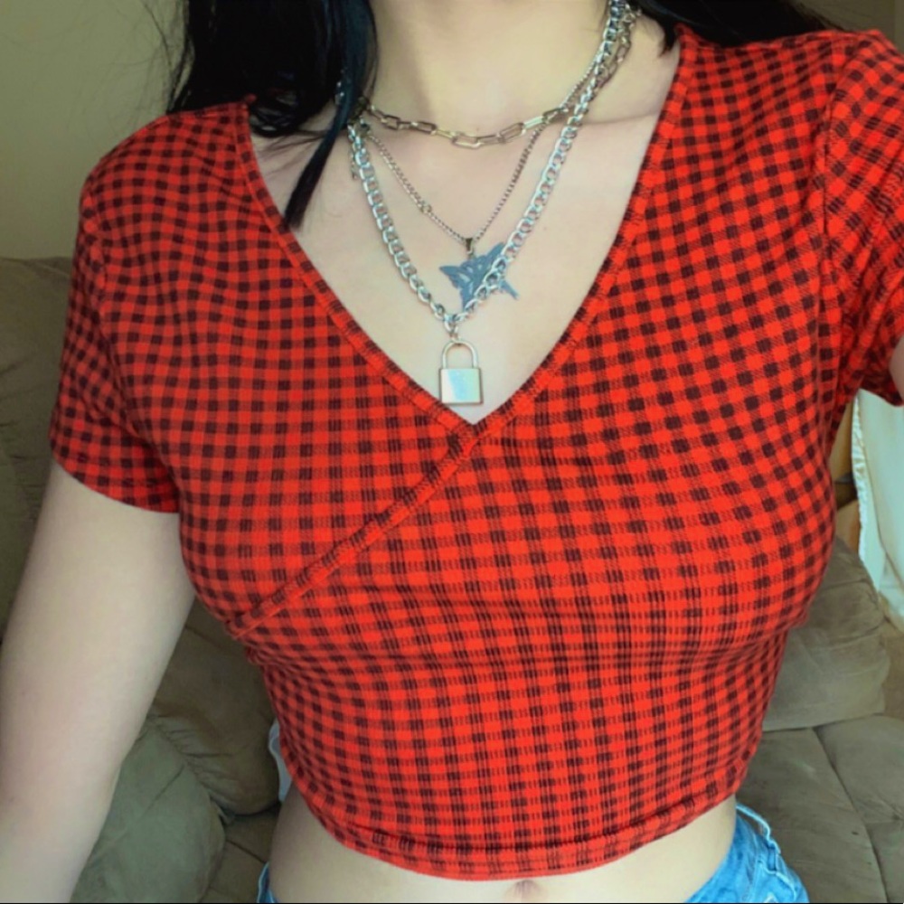 Plaid Crop Top